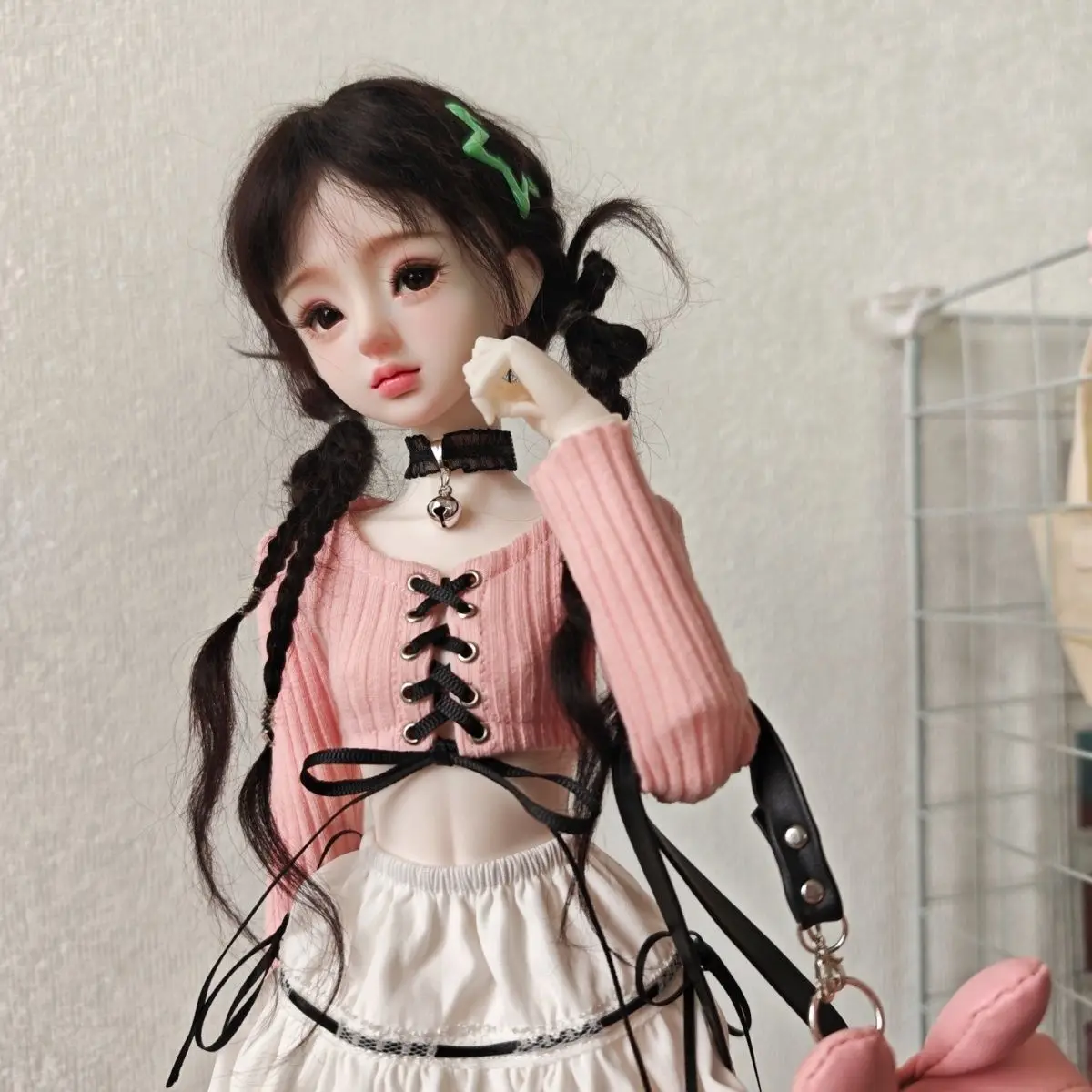 1/4 ドール服スーツ 45 センチ Bjd ドール用スカートセット トップ+スカート+レッグカバー 女の子のおもちゃ ドレスアップ プレイハウス ドールアクセサリー、人形なし