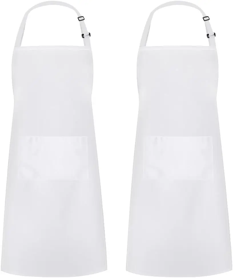 

Adjustable Chef Apron for Men and Women, Cotton/Polycotton/Polyester with 2 Pockets
