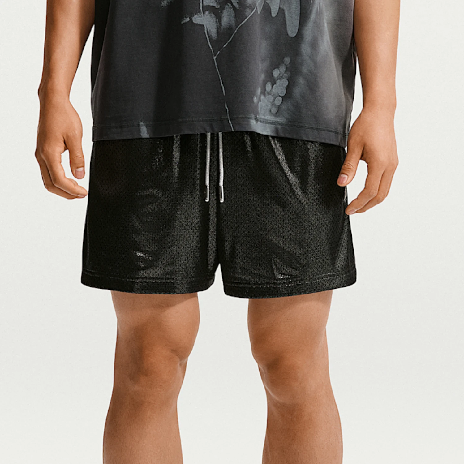 Nike genuine men's sports and casual comfortable breathable mid waist lace up shorts IM5201-010