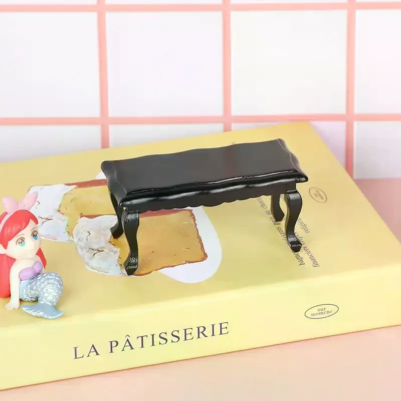 Mobili in miniatura Tavolino da caffè Soggiorno Tavolo per il tempo libero Modello 1 pz 1:12 Casa delle bambole Mini Wave Tavolo da tè Ornamento