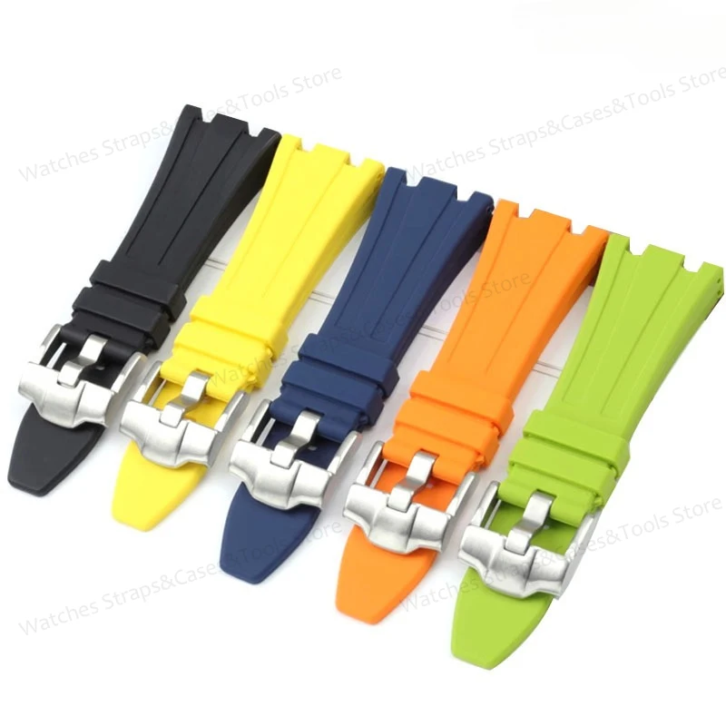 26mm/27mm 28mm 30mm Rubber Watchband For AP 15400 26470 15703 Watch Strap Soft Silicone Diving Men Sports Bracelet Wrist Band