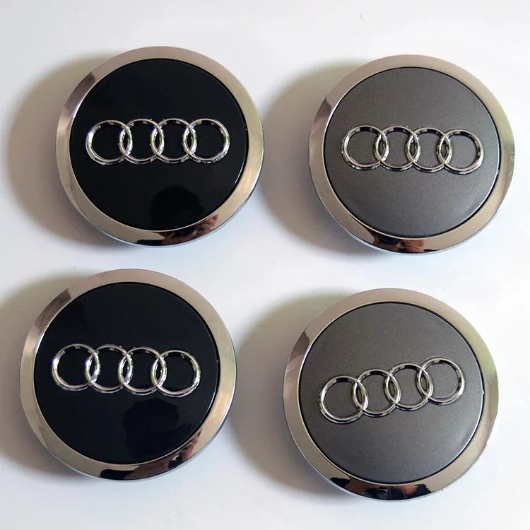 4pcs AUDI A3 A4 A5 A6 A7 A8 S4 Q7 Q3  Wheel Center Cap Hub Covers 60mm 61mm 68mm 69mm 135mm Car Styling  Badge  Auto Accessories