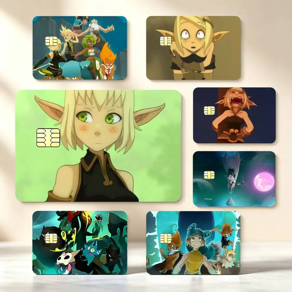 Cartoon W-Wakfu-u High‑Res Game Chip Decals Credit Card Mini Waterproof Vinyl Ornament Useful Gift