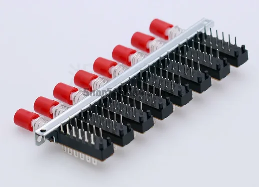 Interlock Push Button Switch Piano Type 12 Pin 8 Row  PBS-42H18-8