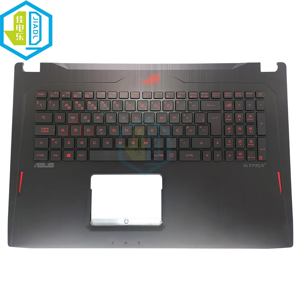 

Португальская клавиатура с красной подсветкой для ASUS ROG GL702 GL702ZC, крышка для подставки под запястья, клавиатуры для ноутбуков, запчасти для ПК, с подсветкой