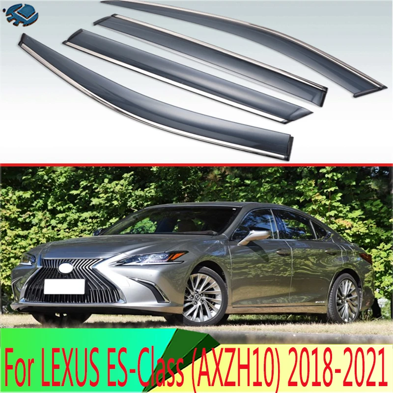 Для LEXUS ES-Class (AXZH10) 2018-2021 2019 2020: Пластиковые внешние дефлекторы окон (ветровики) от солнца и дождя, 4 шт.