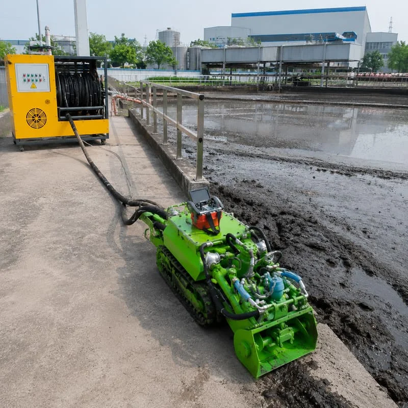 Remote Control Desilting Robot Crawler Hydraulic Cleaning Machine Customized for Underground Tunnel Sediment Removal