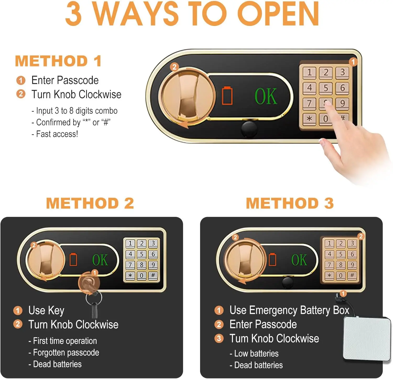 4.0 Cu ft Large Fireproof Drop Safe Box for Business, Anti-Theft Cash Drop Safe with Slot & Combination Lock, Heavy Duty Deposit