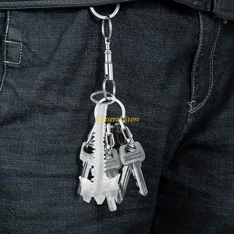 M4YF مصغرة في سلسلة مفاتيح الهيكل العظمي للعمود الفقري البشري لتدريس المساعدات التشريحية الزخرفية النموذج التشريحي مفتاح السيارة