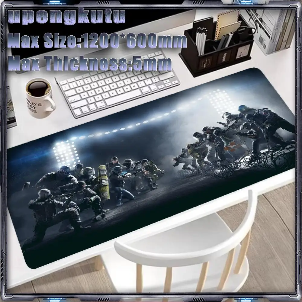 Gamer Overlock Table mat T_tom_Clancy_Rainbow_Six_Sieges anti-slip Mouse Pad Gaming Mousepad Rubber Otaku Gaming mouse pad