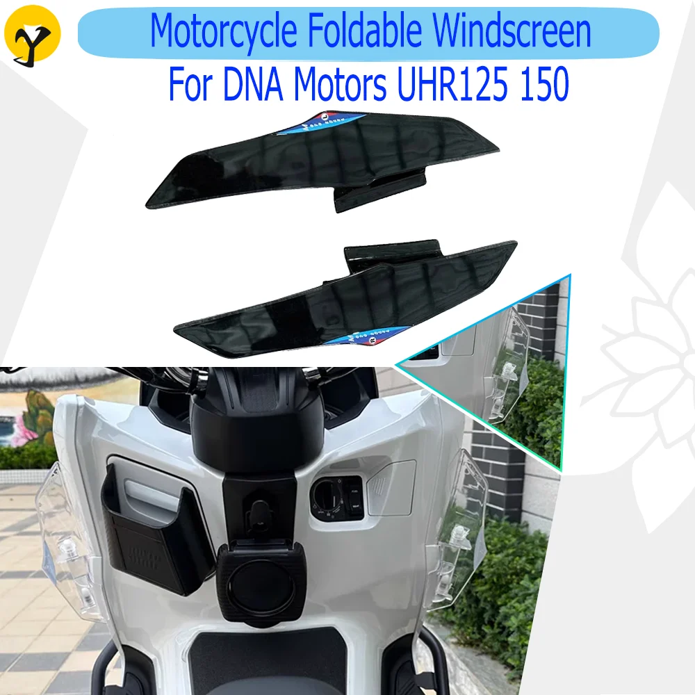 Motorbike Foldable Windscreen Wing For DNA Motors UHR125 HUR150 Side Leg Guard Panel Motorbike Decorative Accessories Wind Cover