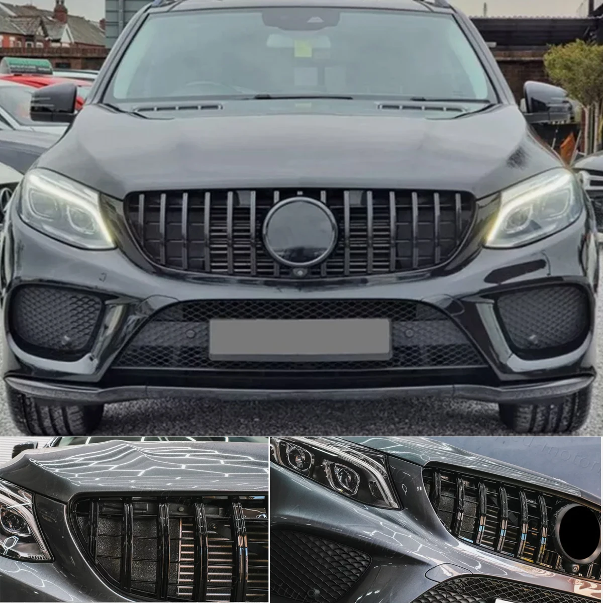 

Front Bumper Radiator Grille for Mercedes Benz GLE Class W166 GLE350 GLE400 2016 2017 2018 2019 GT-R Style