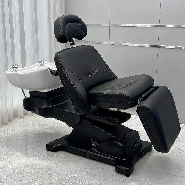 #￥forYicheng Rotating Electric Height Adjustable Shampoo Bed Luxury Beauty Bed Multi-Functional Hair Salon Washing Bed