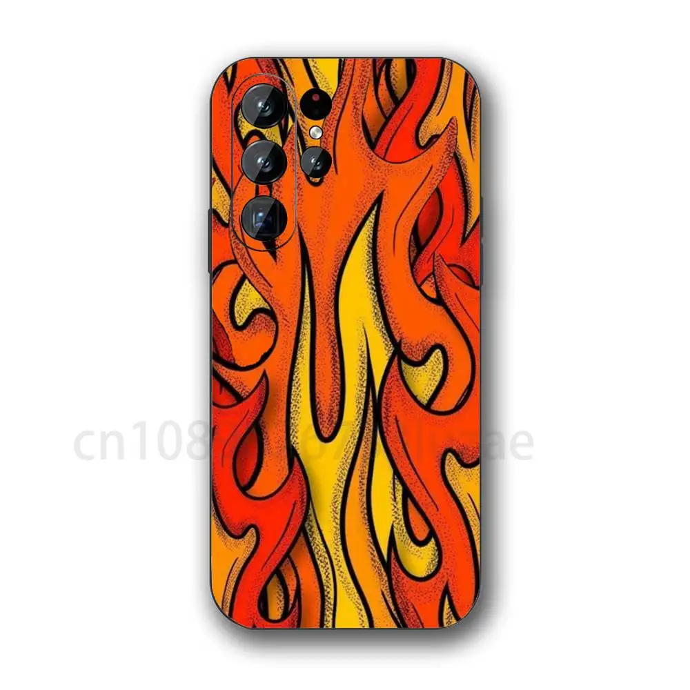Creative Fashion Flame Fire  For Samsung Galaxy S26 Ultra Case Samsung Galaxy S26 Plus S 26  Liquid Silicone Cover Samsung