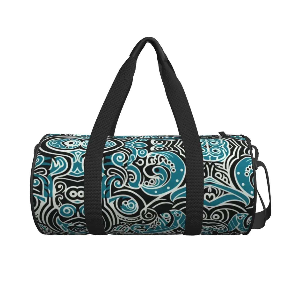 

Большая спортивная сумка Kowhaiwhai Maori с узором, многофункциональная дорожная сумка Duffle, сумки для фитнеса