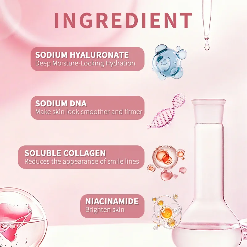 Collagen PDRN Pink Eye Patches Target Dark Circles Puffy Eyes Slip Resistant Under Eye Mask Rejuvenate Eye Area