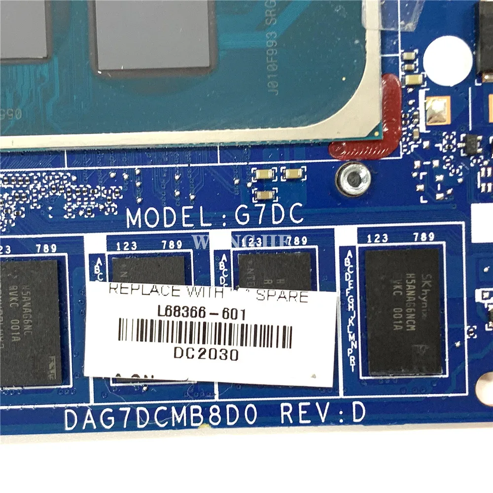 Imagem -03 - Placa-mãe Portátil para hp L68366601 L68366001 Dag7dcmb8d0 Tpn-q214 Srgkl I51035g1 8gb Ram 100 de Trabalho