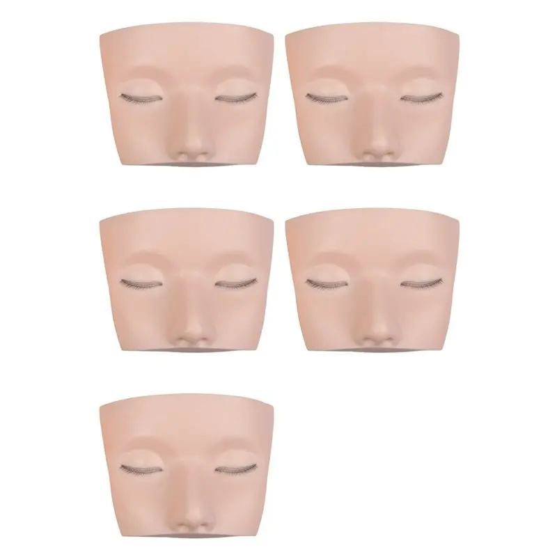 AA20-5X 3 Layers Lashes Mannequin Head For Practice Lash Makeup Tool Extensions Eyelashes Grafting Training Tool