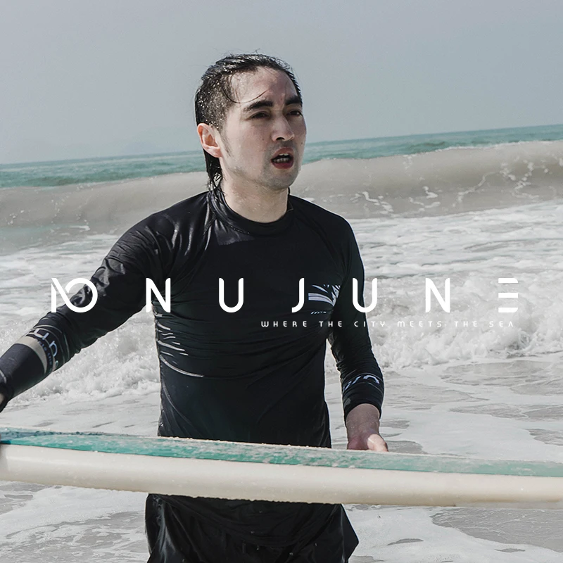 Nu-June Men's Swimwear Quick Dry Rash Guard Surfing Top and Shorts Set Unisex Swimsuit Leggings Beachwear Wetsuit