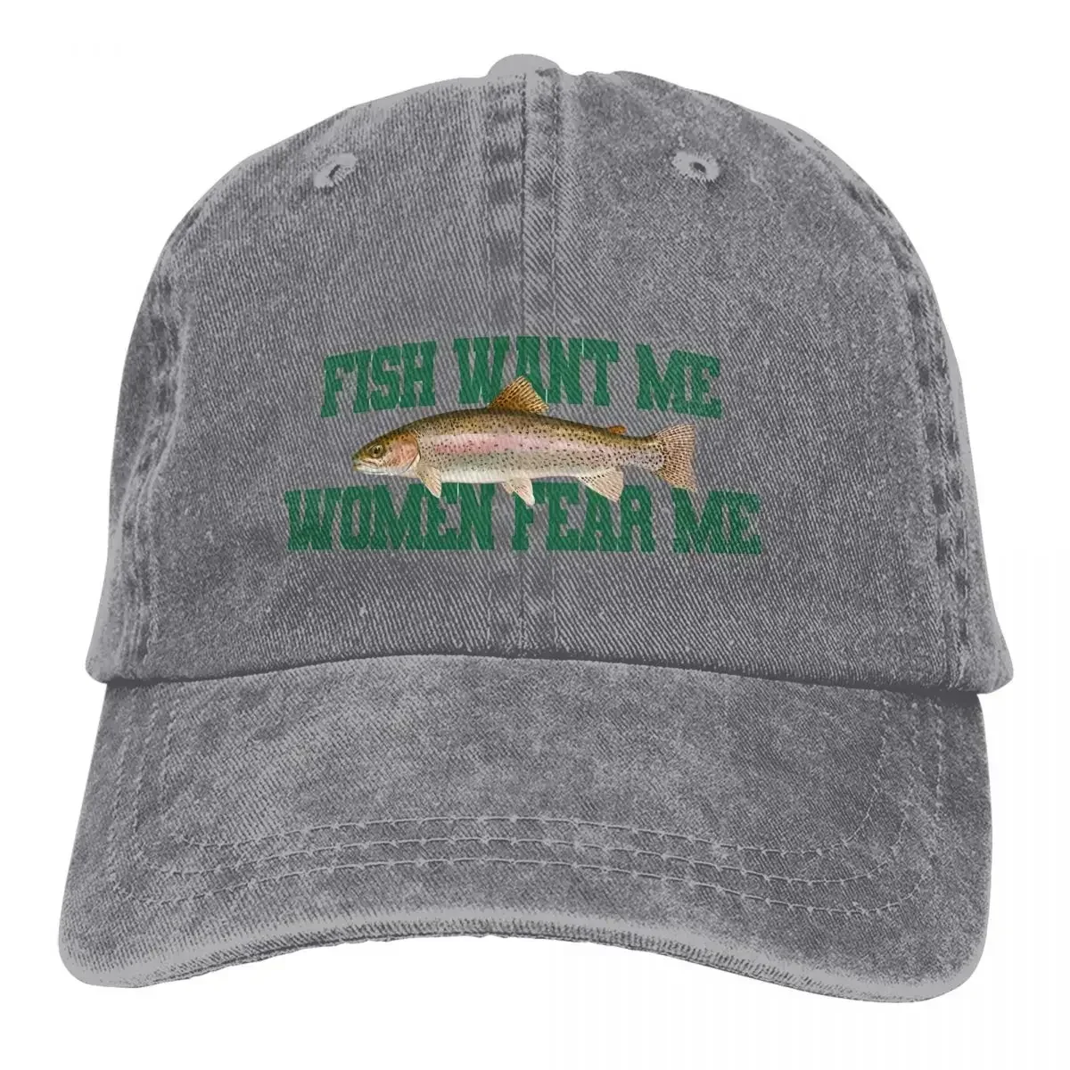 Pure Color Dad Hats Fish Want Me Women Fear Me Meme Classic Women's Hat Sun Visor Baseball Caps Peaked Cap
