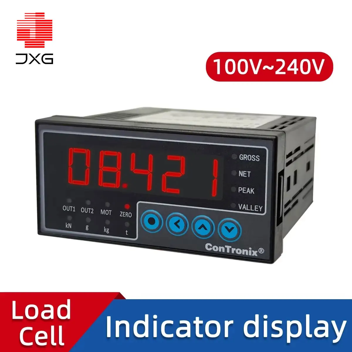 

Цифровой индикатор веса 96x48 с 2-канальным выходом 100В-240В для тензодатчиков S-типа и весовых датчиков