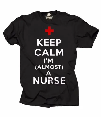 Nurse T-shirt Almost A Nurse Tee Shirt Nursing School MD Nurse graduation Tee