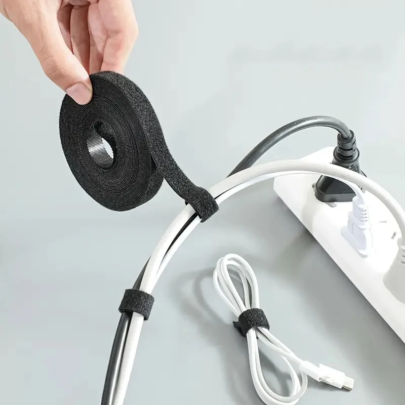 

1-5m Cable Organizer Cable Management Wire Winder Tape Earphones Mouse Cord Management Ties Protector For iPhone Xiaomi Samsung