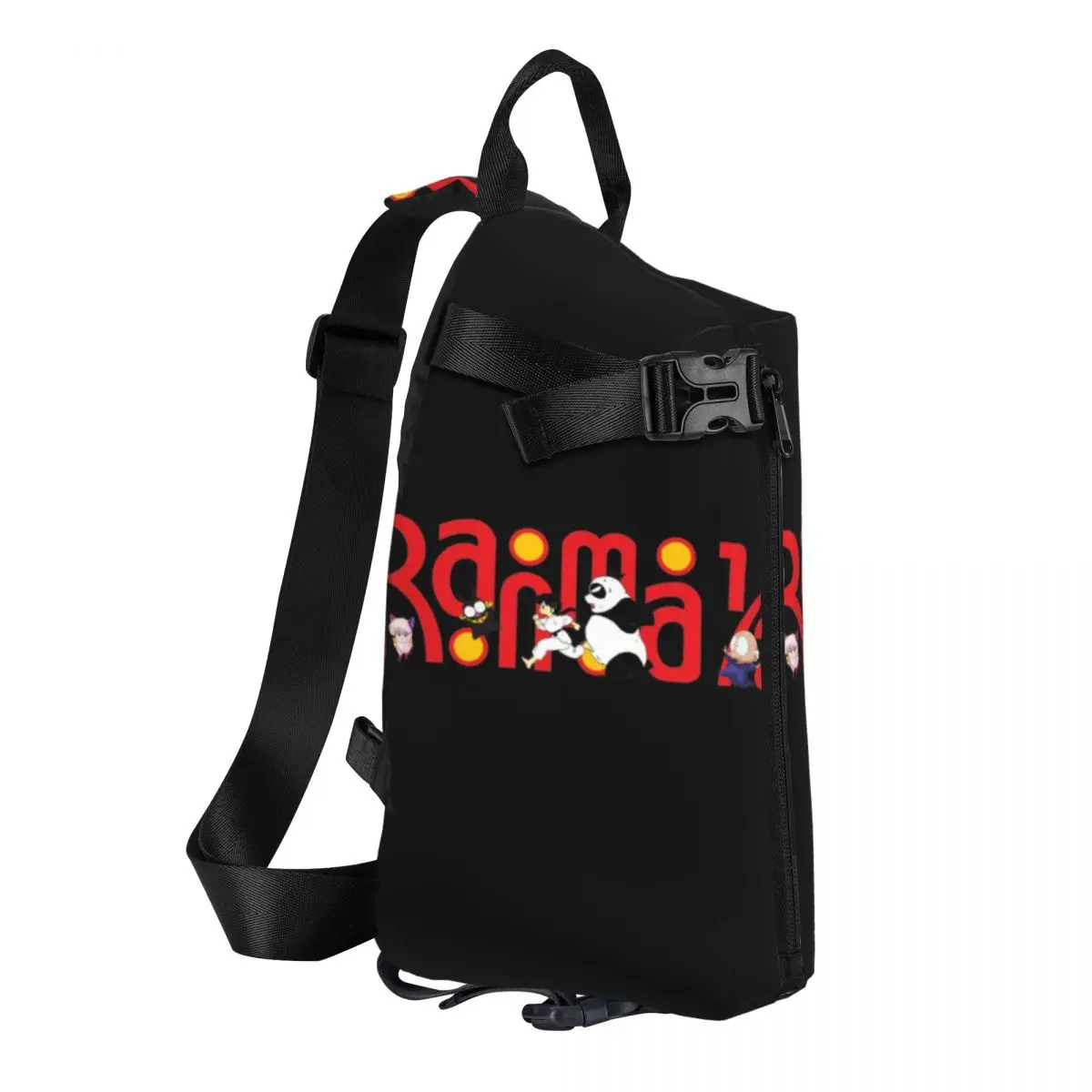 Ranma 12 Funny Logo Shoulder Bags Japanese classic cute anime Novelty Chest Bag Cycling Sling Bag School Designer Crossbody Bags