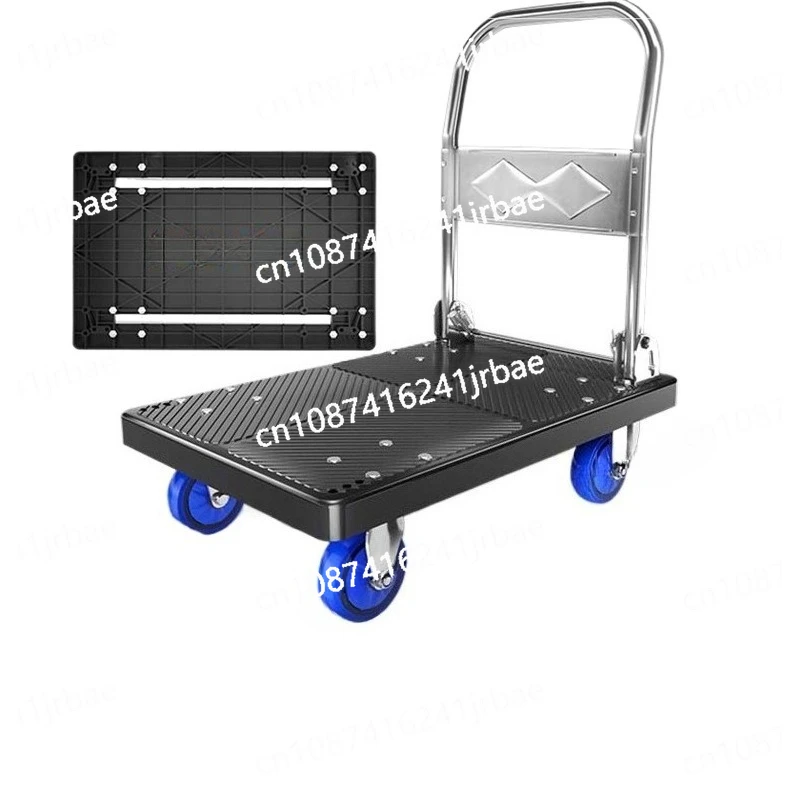 

Folding household light pulling trolley handling flat hand pulling silent trolley