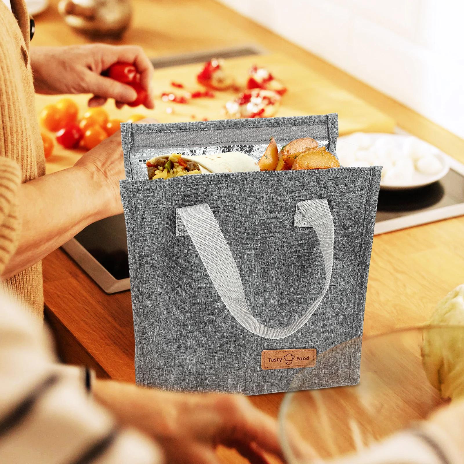 

Insulated Bento Bag Lightweight Portable H held Lunch Tote Food Storage Camping Thermal Picnic Preservation Container