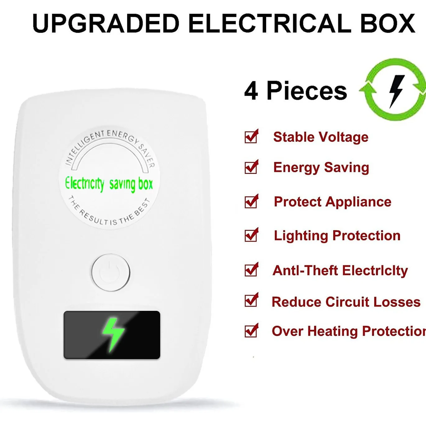 Upgraded Power Saver Electricity Saving Device Household Energy Saver Box Power Economizer Electric Saver Improve Power Factor