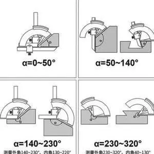 320° 360° Universal Angle Ruler Multifunctional Ruler Square Measuring Instruments Angle Meter Woodworking Tools Angle Finder Pr