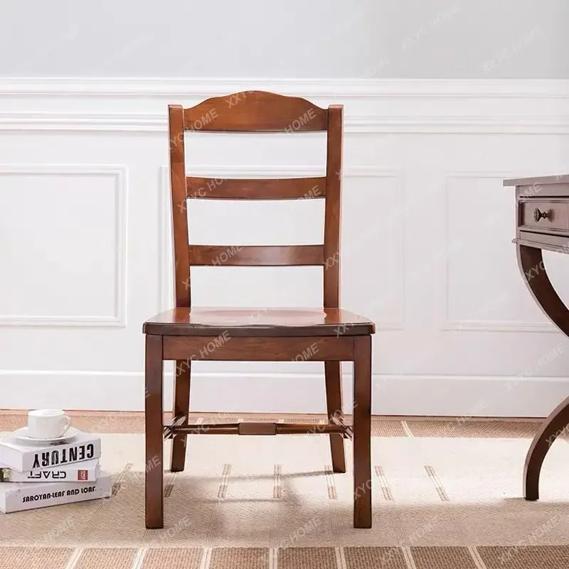 Mesa de Comedor Sencilla y Sólida de Catalpa, Mesa de Estudio Pequeña y Sólida, Mesa de Estudio Infantil Sólida