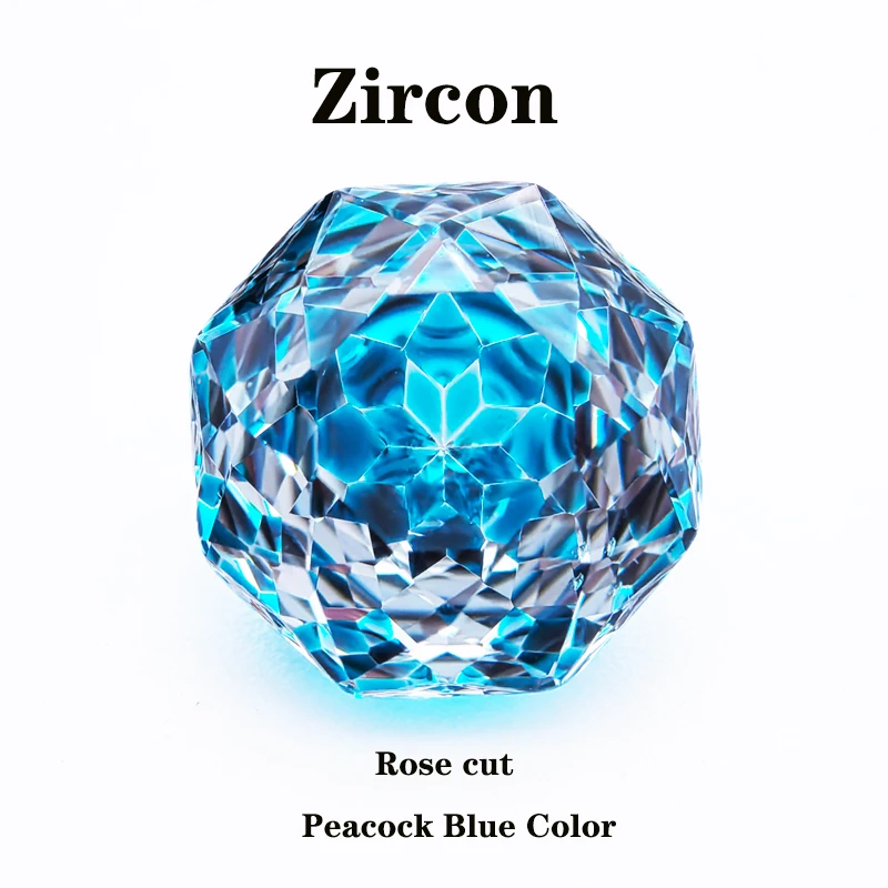 

Cubic Zirconia Rose Cut Peacock Blue Color DIY Ring Necklace Earrings Main Materials Charms Gemstone Factory Wholesale Price