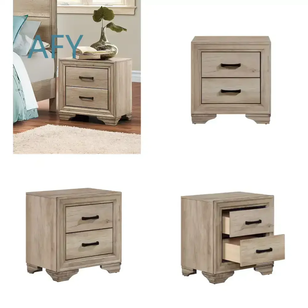 DB Contemporary 1pc Smart Nightstand for Bedroom Furniture for Modern Home Decor for Wooden Nightstand for Natural Finish