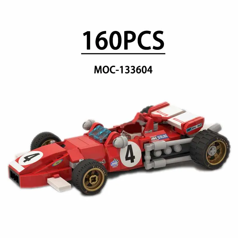 

MOC-133604 Модель гоночного автомобиля F1 312B, 160 шт., подходит для детского подарка на день рождения, рождественской игрушки в подарок, игрушки из строительных блоков