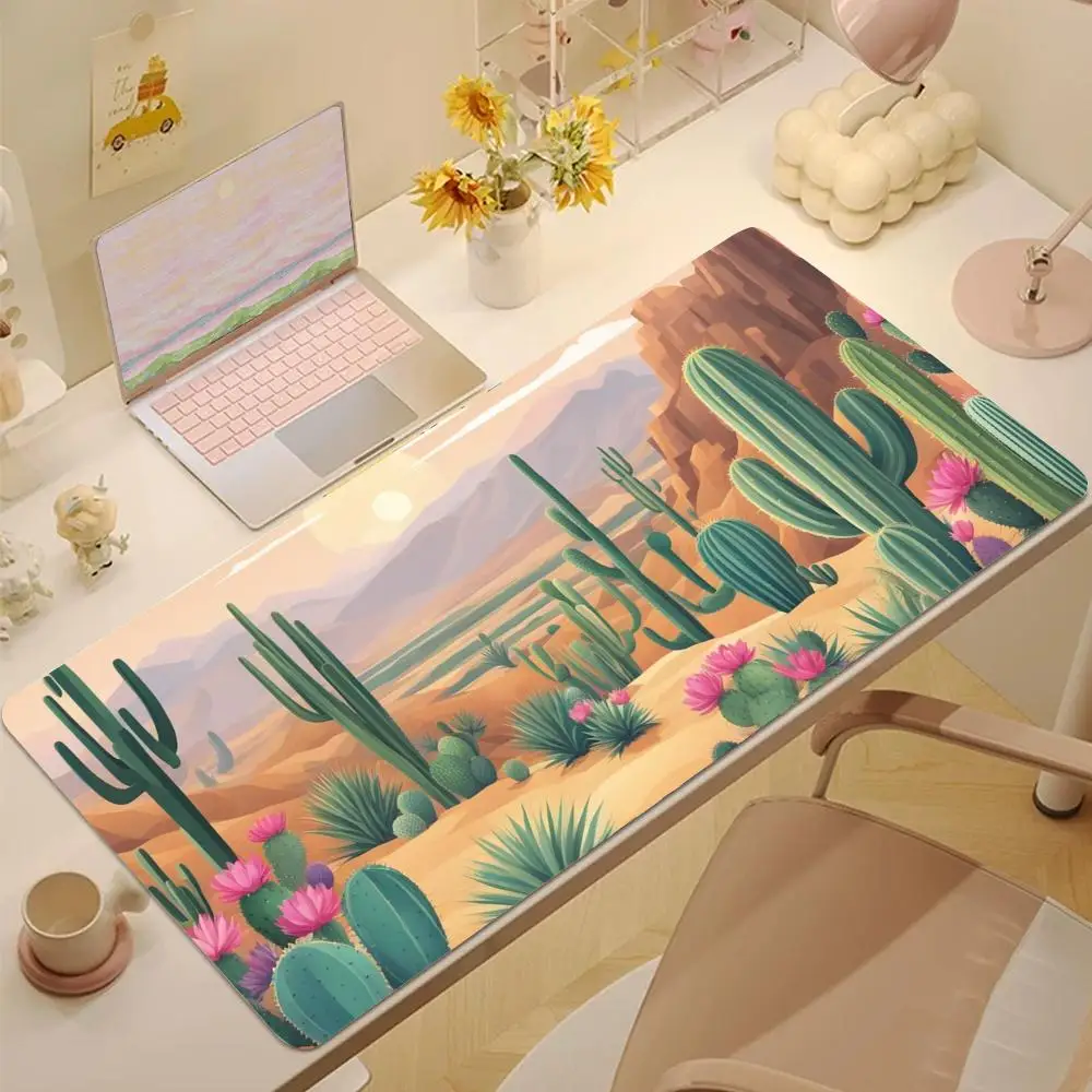 

Коврик для мыши Desert Cactus Коврик для мыши для планшета Ноутбук xl настольный коврик для мыши, милый коврик для игровой клавиатуры HD Rainbow, игровой проигрыватель csgo, 90x40