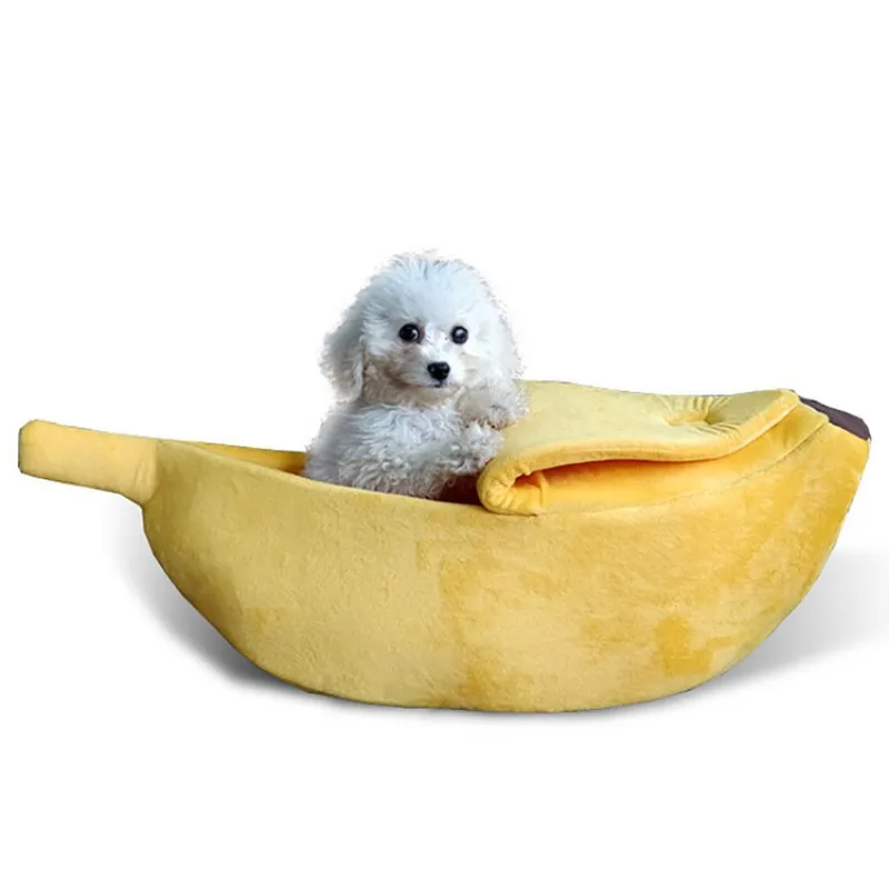 Pet Supplies Creative Kennel Banana Boat Modeling Cat Nest Winter Warm Cartoon Pet Nest