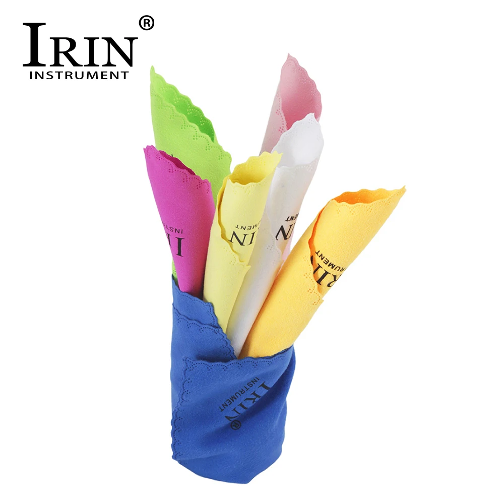 IRIN 7 Pcs Microfiber Musical Instrument Colorful Cleaning Cloth For Guitar Piano Saxophone Flute Clarinet Trumpet Universal