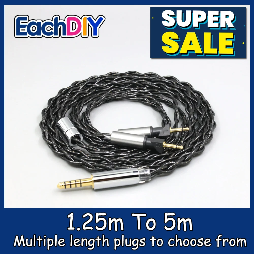 

99% Pure Silver Palladium Graphene Floating Gold Cable For Abyss Diana v2 phi TC X1226lite 1:1 headphone pin LN008502