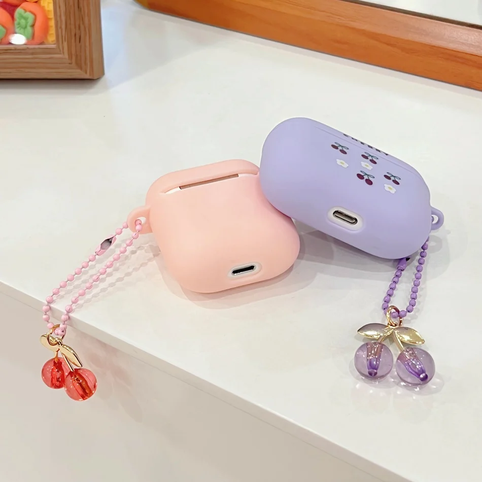 AirPods 3 Proシリコンチェリーケース,保護イヤホンケース,airpods 2 3, Airpods 3