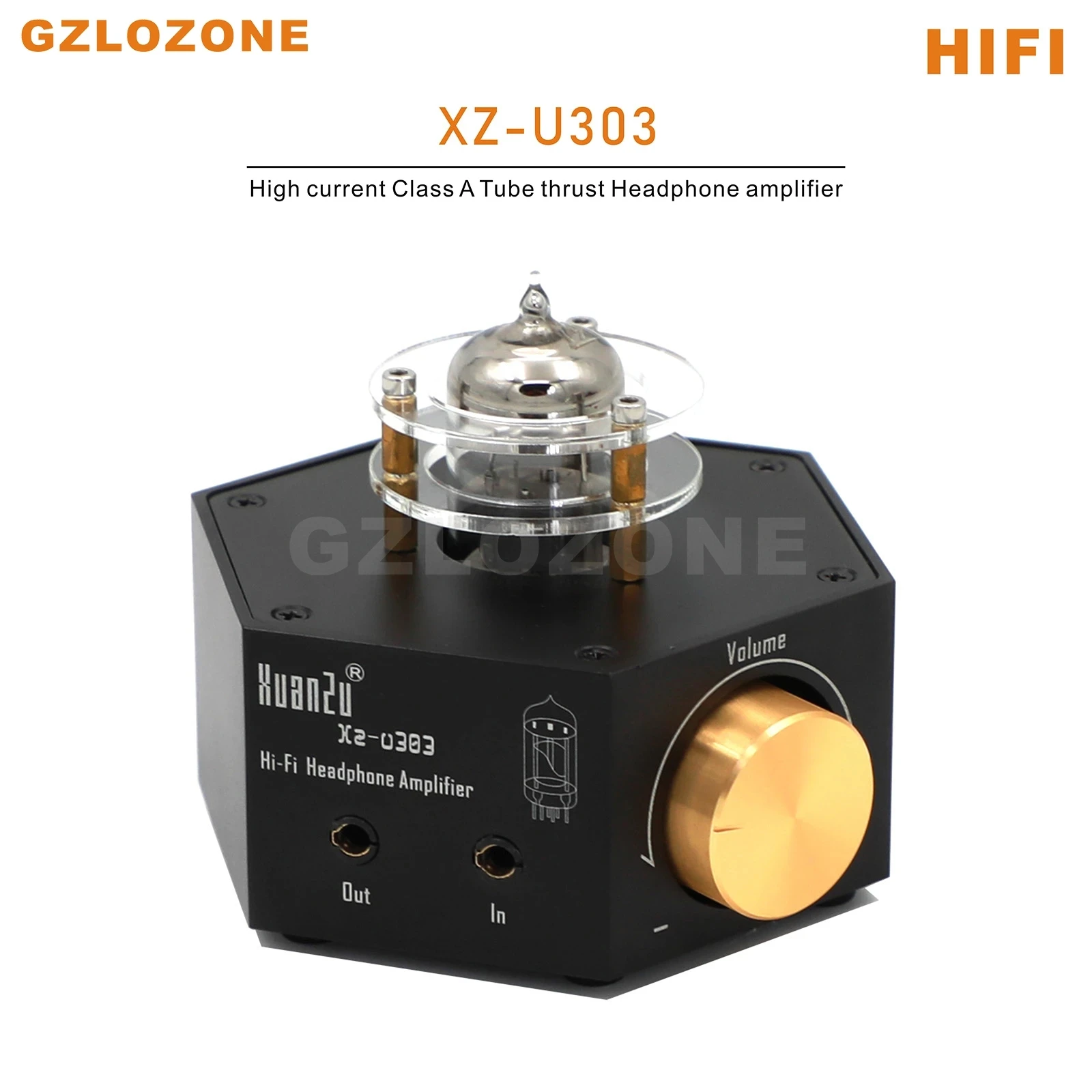 XZ-U303 HIFI High current Class A Tube thrust Headphone amplifier MINI Electronic tube preamplifier