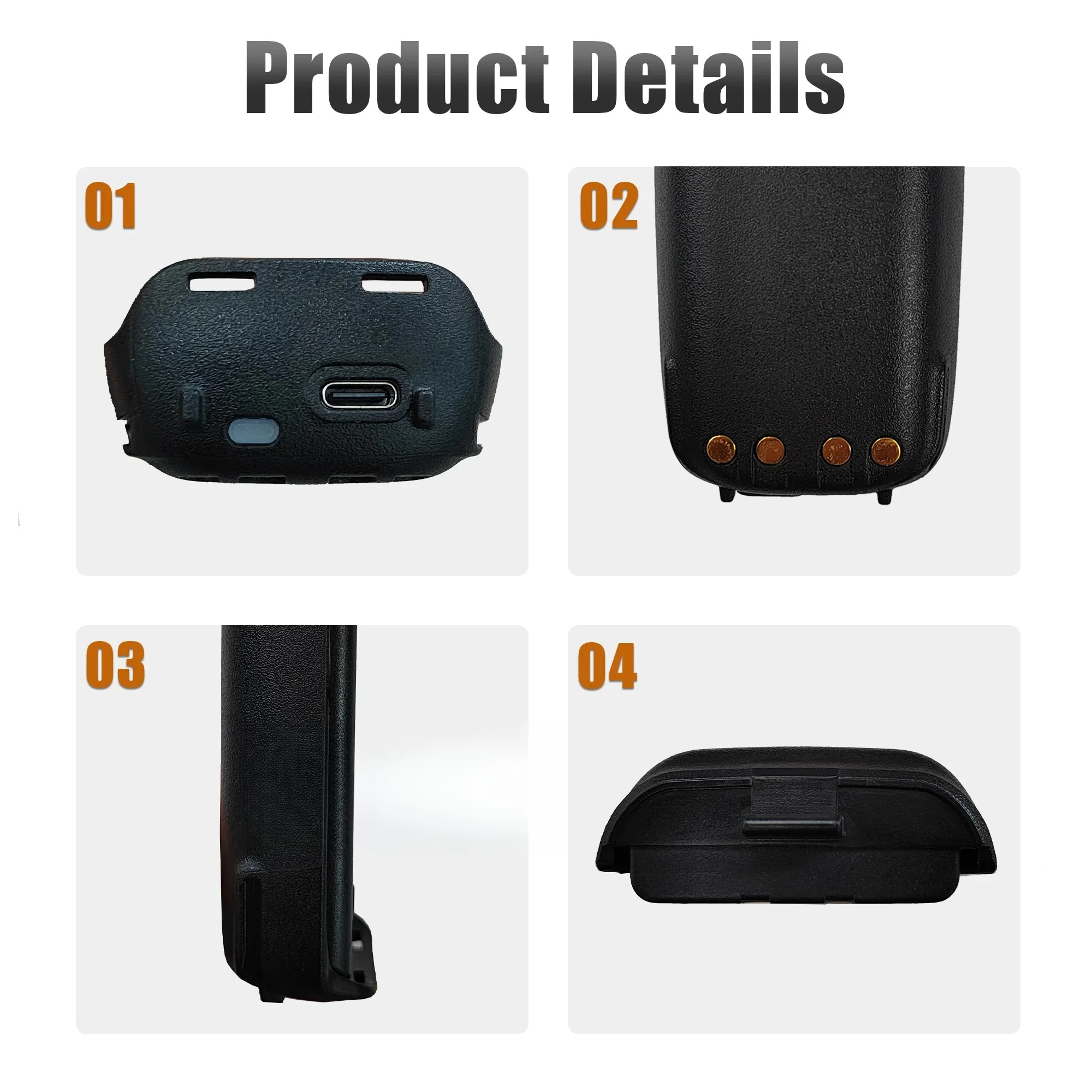 3600mAh  Type-C Rechargeable Li-ion Battery Pack For TYT TH-UV8000D TH-UV8000E LB-75L Walkie Talkie Replacement Radio Accessory view 4