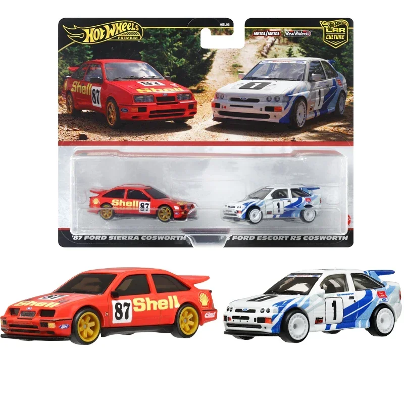 Official Hot Wheels Premium Car Culture 2 Pack Boys Toys 1/64 Diecast Volkswagen Jetta Mk3 Lancia Rally Fiat Abarth Ford Brocon