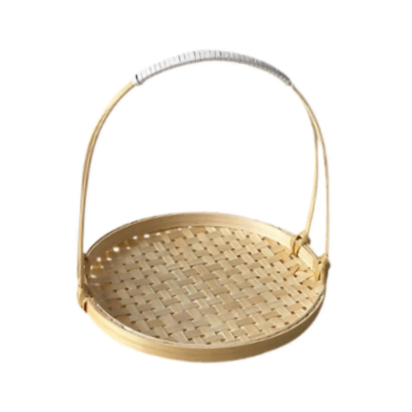Woven Fruit Basket Multifunction Holder Food Storage for Desk Kitchen Picnic
