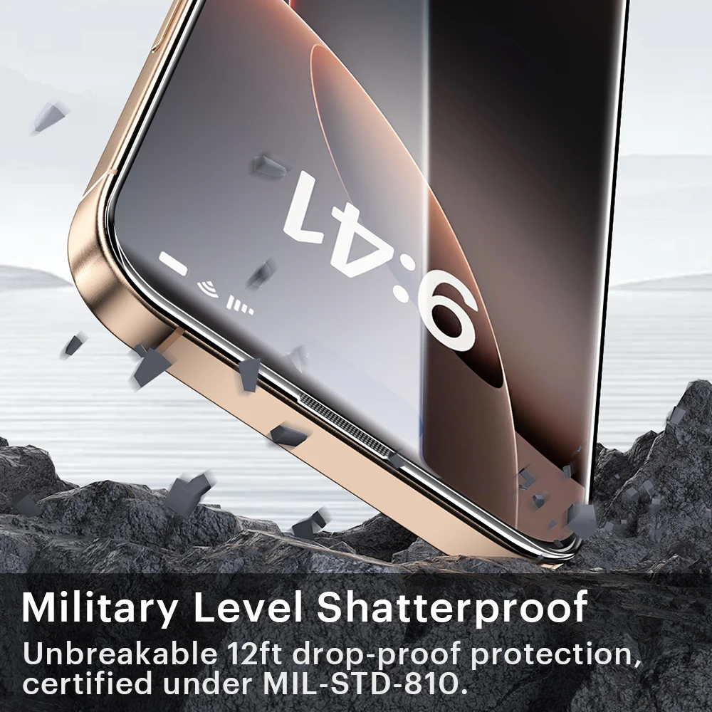 كوداك 2 قطعة آيفون 16 برو ماكس فيلم الخصوصية 15 برو 14 برو 13 برو أدوات تركيب مضادة لبصمات الأصابع-فيل زجاجي مقسى