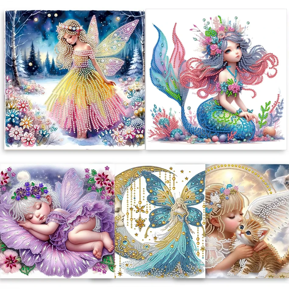 

DIY flower fairy 5D Special Shape Diamond Art Kits for Beginners Diamond Painting Kits Crystal Rhinestones Mosaic Handicraft