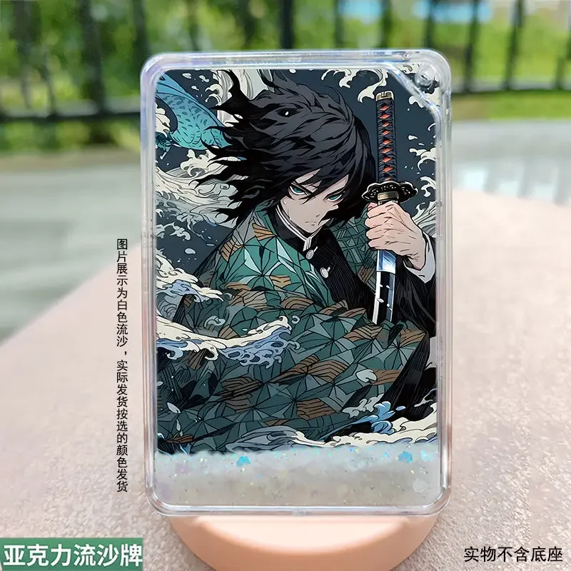 Demon Slayer Giyu Tomioka Tanjiro Kamado Quicksand Acrylic Stand Anime Peripheral Cute Cartoon Desktop Ornaments Kawaii Goods