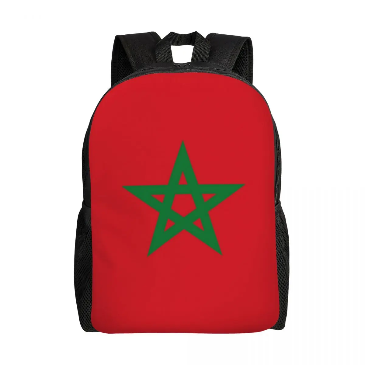 

The Flag Of Morocco Travel Backpack Women Men School Laptop Bookbag College Student Daypack Bags