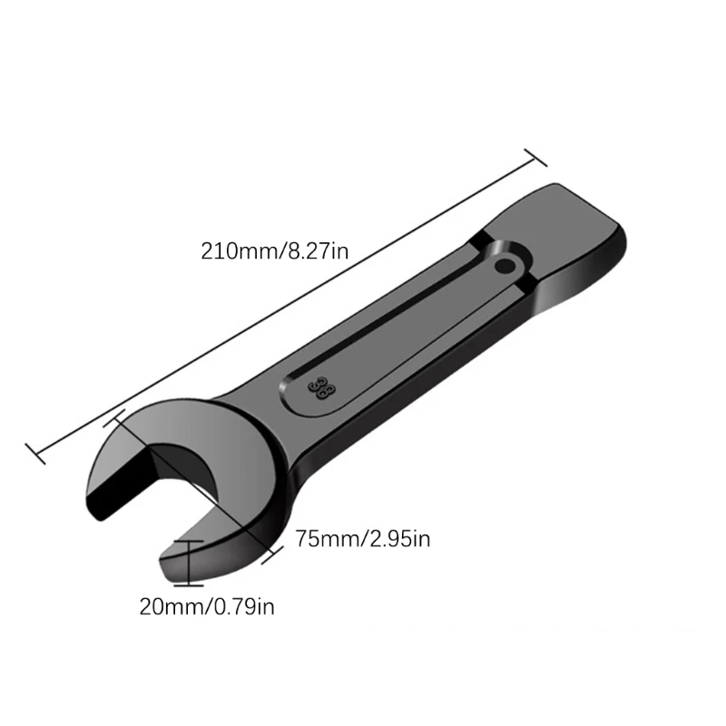 24/27/30/32/34/36/38mm Heavy Duty Wrench Single Head Open Ended Spanner Maintenance Automotive Hardware Hand Tools Dropship